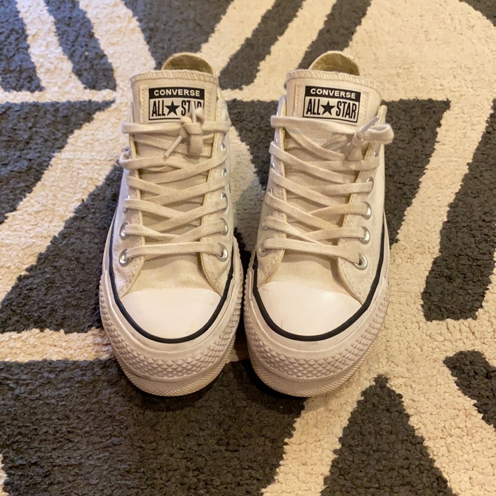 White platform converse